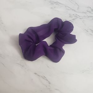 Purple scrunchie